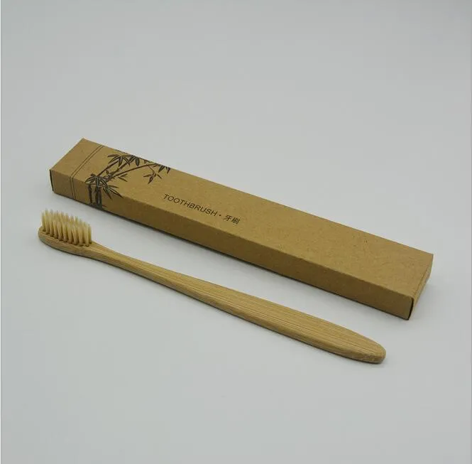 New Fashion Bamboo Toothbrush Crown Environmentally Toothbrush Bamboo Toothbrush Soft Nylon Capitellum Bamboo Toothbrushes for Hotel
