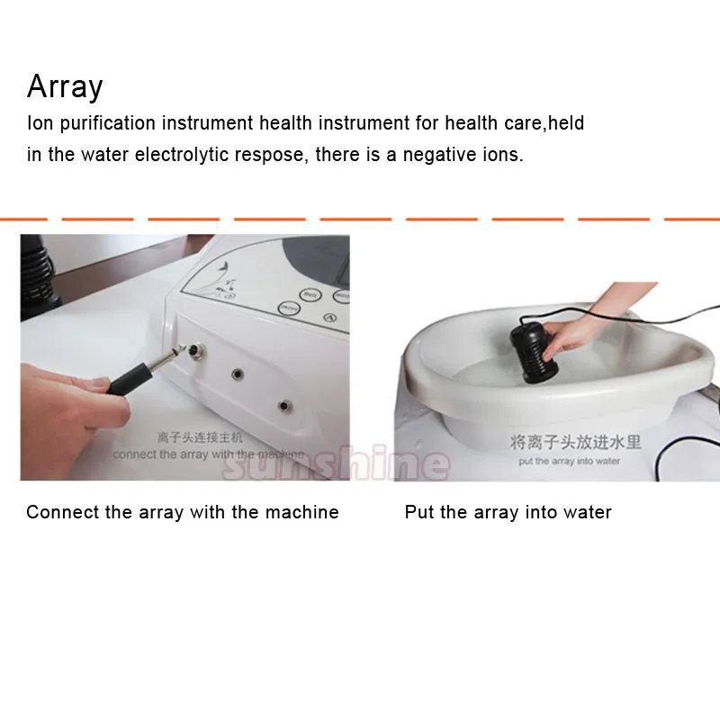 Nettoyage ionique ionique en acier inoxydable pour Detox Foot Bath Machine Detox Array Foot Spa Utilisation 4050Times8370908