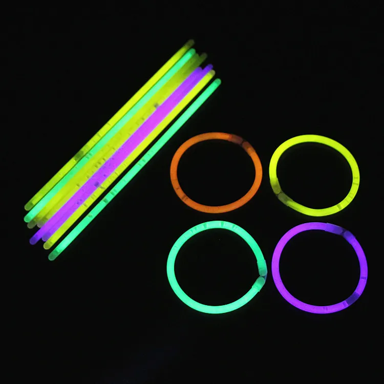 Neue Multi Color Hot Glow Stick Armband Halsketten Neon Party Blinklicht Stick Neuheit Spielzeug IB252