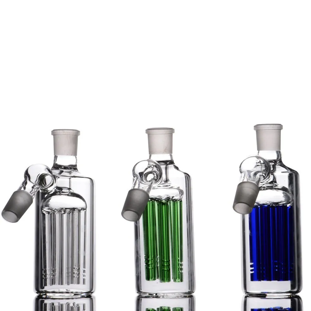 Honeycomb Ash catcher 18 mm joints green blue clear ash catchers cheap thick bubbler for bong pipes hookahs