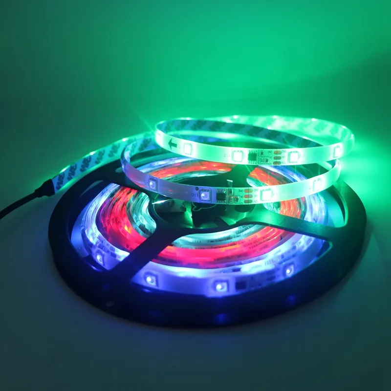 30LEDS LED 스트립 SMD 5050 IP65 방수 DC12V WS2811 RGB 자동 변경 LED 스트립 유연한 DIY 소프트 램프 3205347