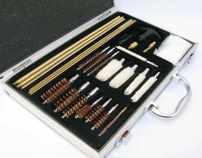Kit di pulizia Set completo di spazzole per fucile con custodia Spedizione gratuita Spazzole per pulizia di armi per fucile Kit set completo con scatola M8