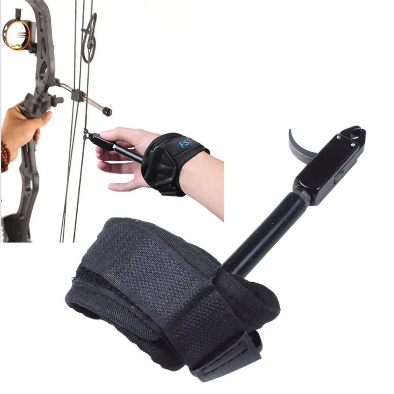 Hot Sale Archery Caliper Release Compound Bows Caliper Wrist Release med justerbar för jaktfotografering för gratis frakt