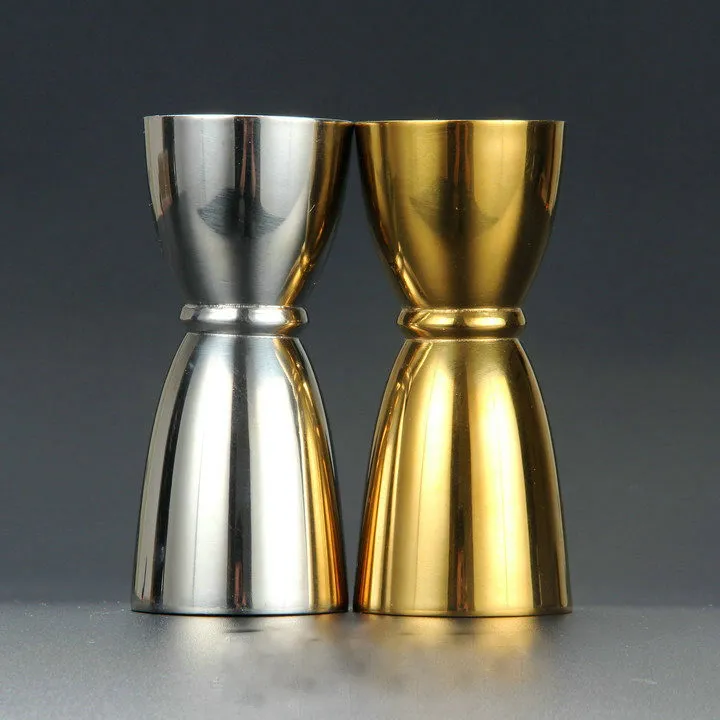 30/50ML Bar Stainless Steel Jiggers Measurement Ounces Cocktail Brass