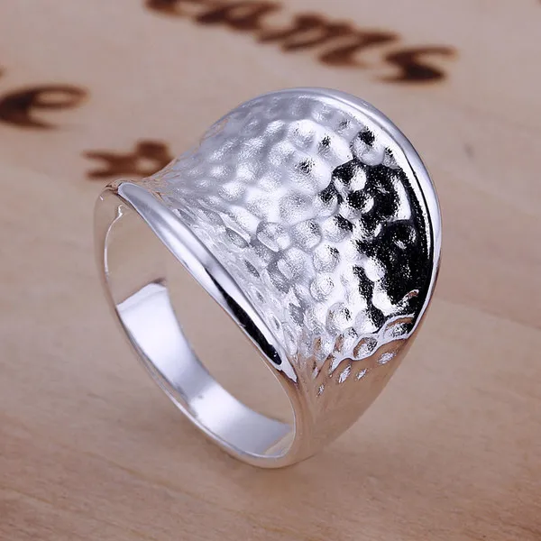 Bestes Geschenk Großer Daumen Damen-Sterlingsilber-Schmuckring DR065, beliebte 925-Silber-Fingerringe Bandringe