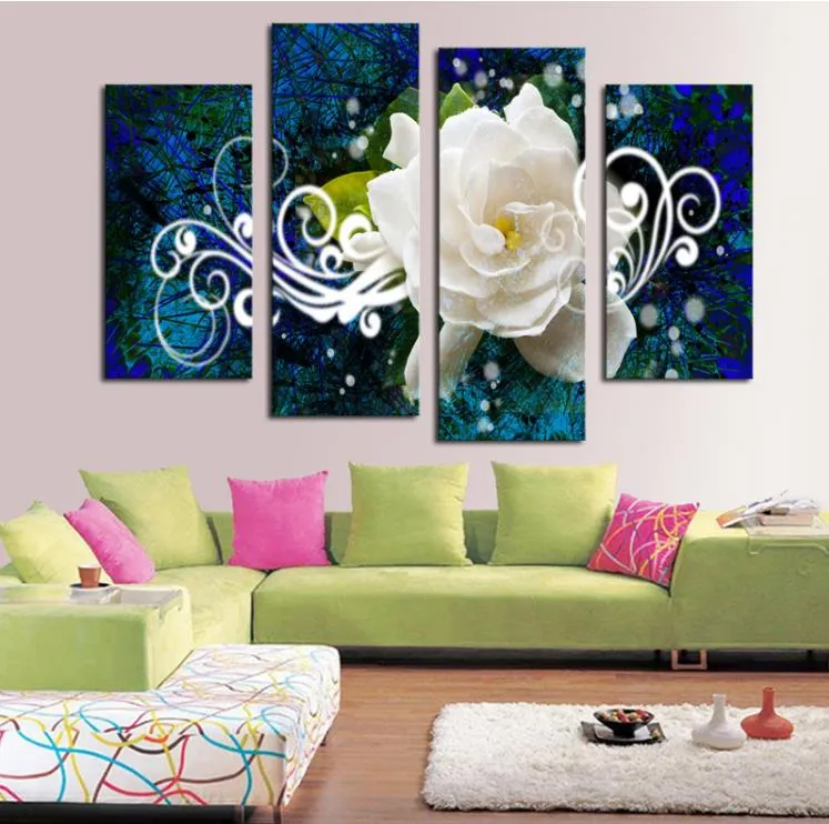  Abstract inkjet Peony decorative painting, Product Specifications: 30x60x30x80xframeless