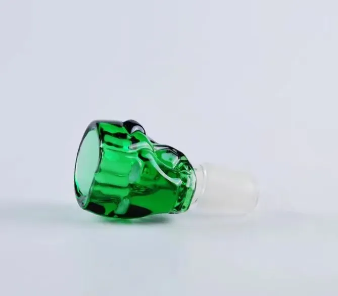 Groene Ghost Head Blister Groothandel Glass Hookah, Glas Water Pijp Fittingen, Gratis Verzending