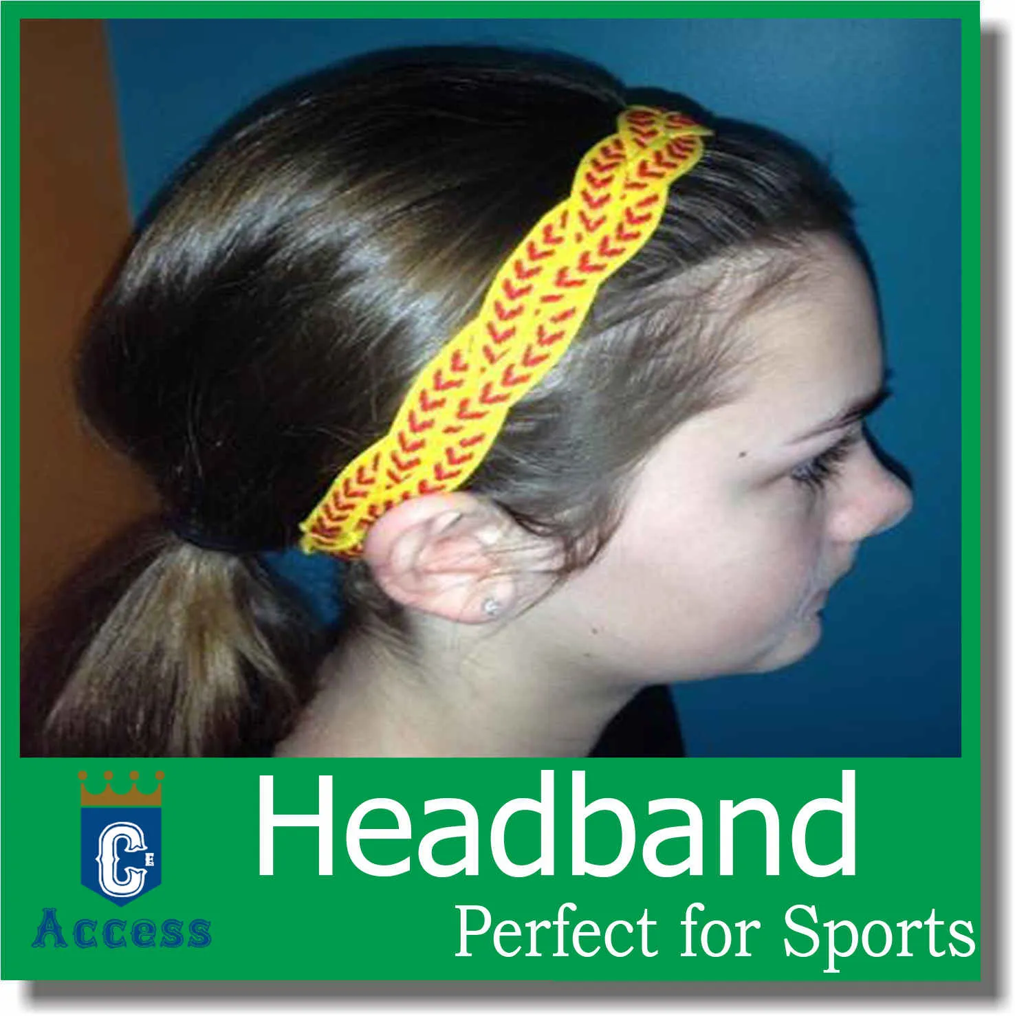 softball braided headbands sports headbands mini softball headband