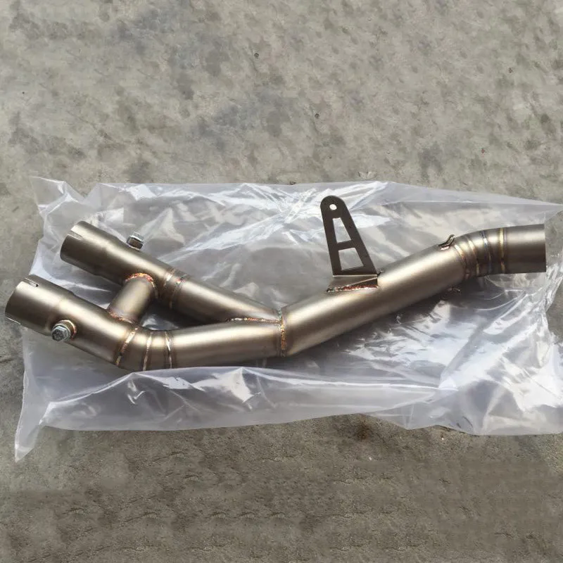 Motorcycle Exhaust Middle Pipe R1 Stainless Steel Motorbike Exhaust Mid Link Pipe for Yamaha R1