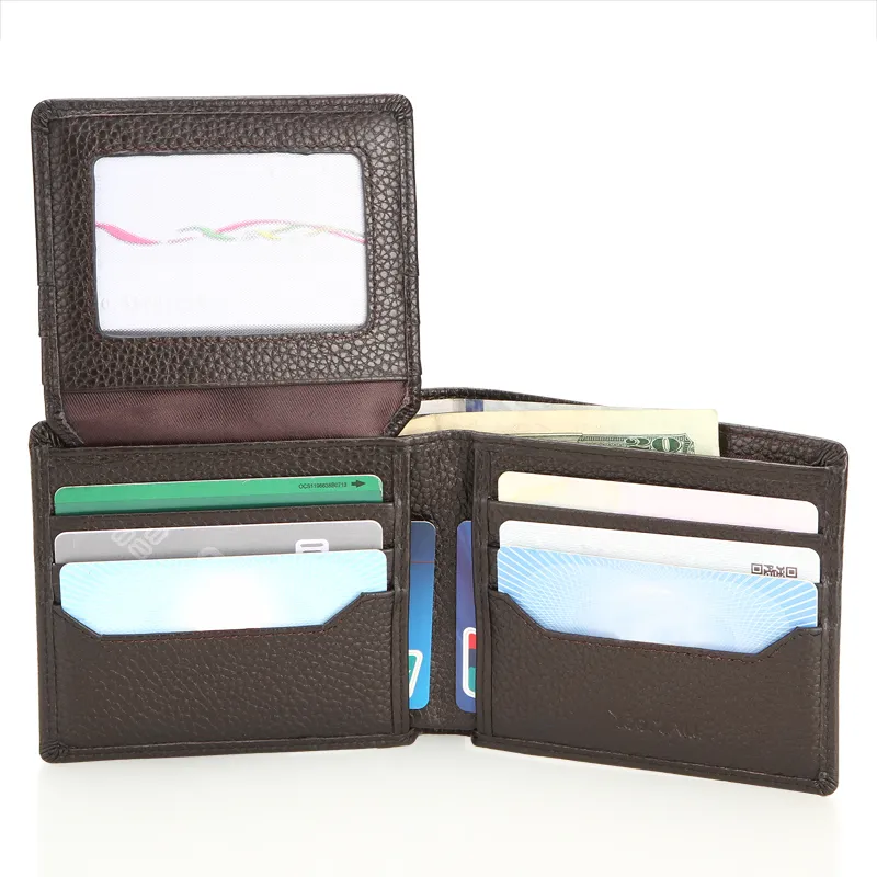 YOOMALL lüks Slim Deri Cüzdanlar Erkekler İçin Cüzdan Günlük Kısa tasarımcı Kartlı tutma cebi Moda Cüzdan cüzdanları