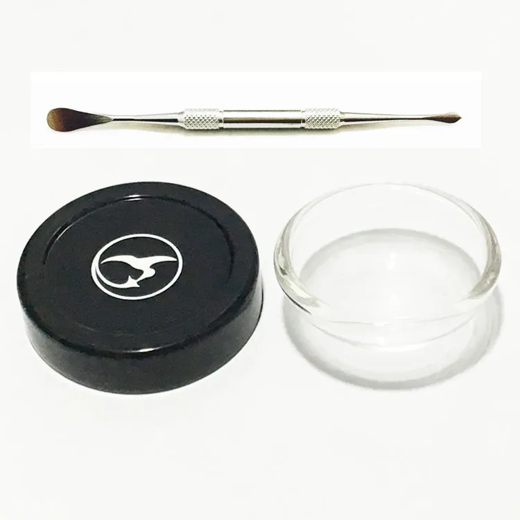 Parabolisk maträtt för Honeybird Glass Bowl Dabber Dish Oil Rigs gratis Dabber Tool för vaxglasbong med sillicone burk