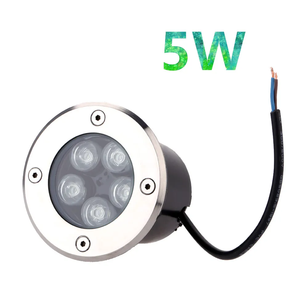 5W Waterproof Outdoor LED Spot Lights IP67 Garden Path Floor Buried ...