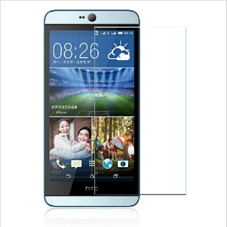 0.26 мм Защитник экрана 2.5D 9H для HTC Desire 820 530 M9 M8 M7 E8 Переднее взрывозащищенное Мобильное Телефон Закаленное стекло