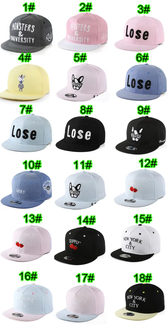 10 sztuk Gorąca Sprzedaż Koreański Hip-Hop Cap Cross Baseball Cap Mężczyzna Kobieta Deskorolka Płaska Kapelusz Chłopiec Chłopiec I Dziewczyna Kapelusz Wiele Kolory Darmowa Wysyłka