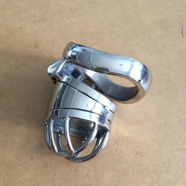 Pas cher en gros nouvelle conception de serrure 65mm longueur de cage en acier inoxydable longs dispositifs de chasteté masculine 2.56 "cage à bite courte pour hommes