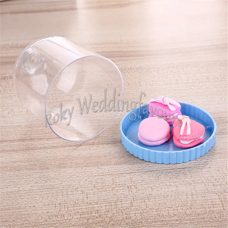 Lovely Acrylic Mini Cake Bell Jar with Base Favors Holder Birthday Party DecorsGifts Baby Shower Ideas Cupcake Stand