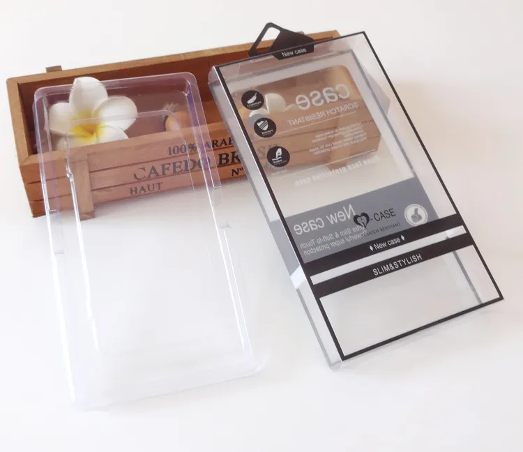 300 шт. Оптовая универсальная прозрачная ПВХ упаковочная коробка с черным треугольником для iPhone 7 7Plus для Google Pixel Phone Case Упаковка