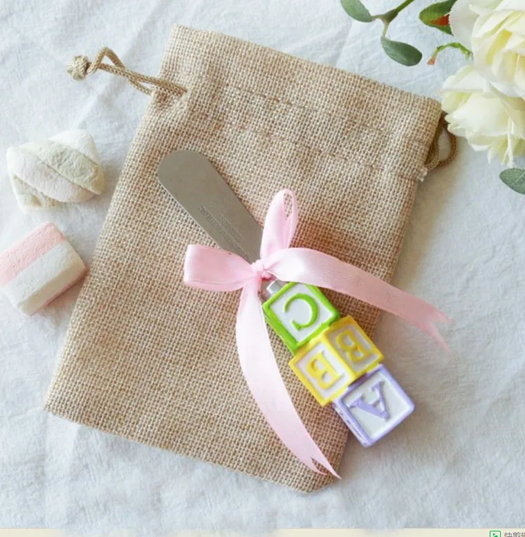 Lin Linen Jewelry Gift Pouch 8x10cm 9x12cm 10x15cm 13x18cm Pack med 50 Makeup Jute Gift Packaging Bags250B