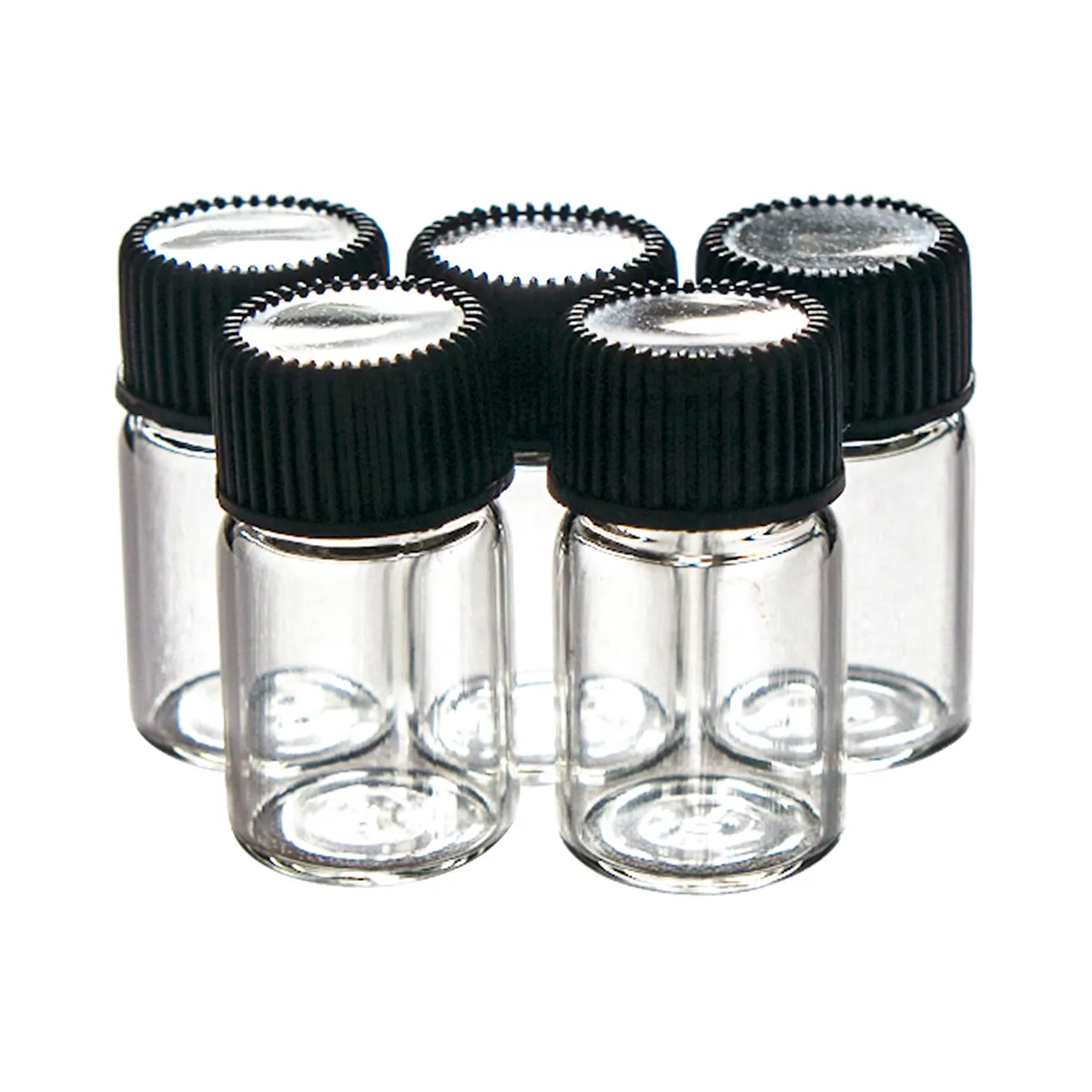 formax420 10 x Clear 4ml Clear Glass Minnow Jar Vial 뚜껑 나사 캡/뚜껑 무료 배송