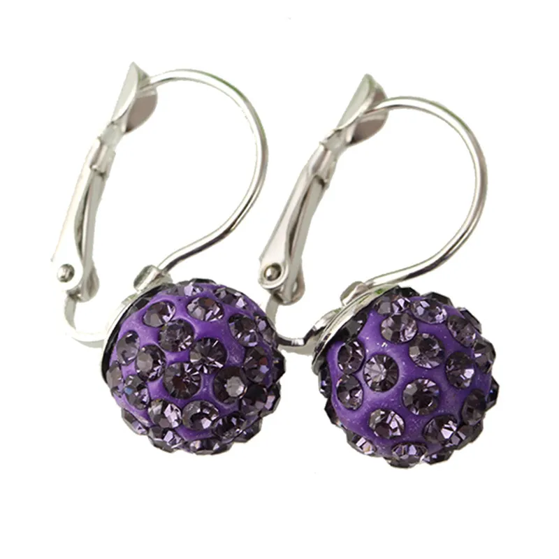 10 kleuren Micro Diamond Shambhala Earring Stud for Women DFMTE20, Aankomst Mode Prinses Oorbellen Sieraden