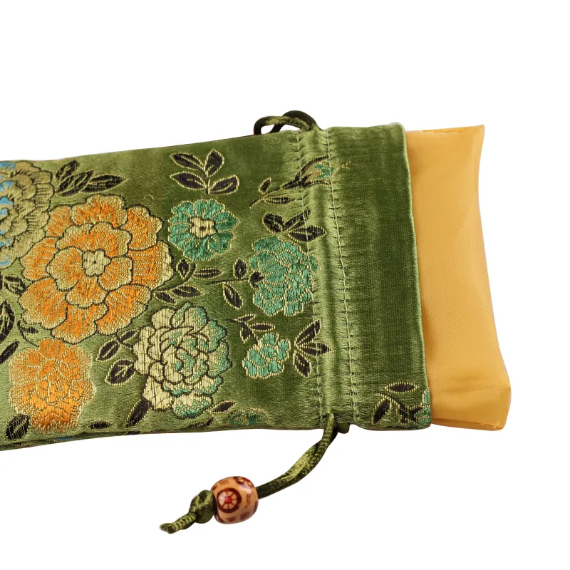 fiore stile cinese coulisse in seta broccato broccato borse di gioielli piccoli sacchetti regalo all'ingrosso braccialetto con bussola con zacchetta con confezionamento