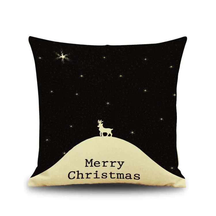 Wesołych Christmas Pillow Case 45 * 45 CM Lniana Q Styl Santa Claus Poduszki Christmas Gift Throw Pillow Cases