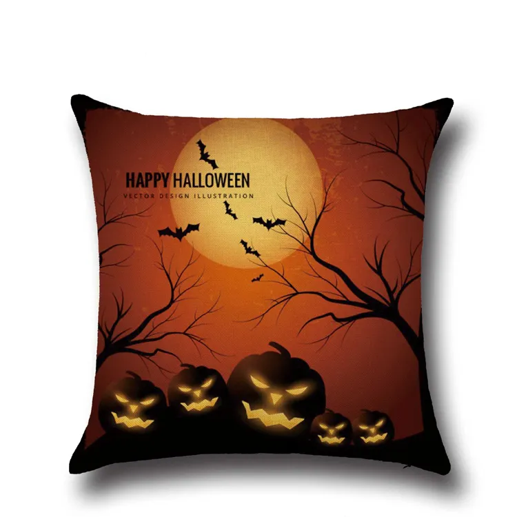 Halloweenowa Dynia Czarownica Poduszka Kreskówki Halloween Styl Poduszki Cover Home Dekoracyjne Cushion Przypadki Festiwal Prezent YLCM