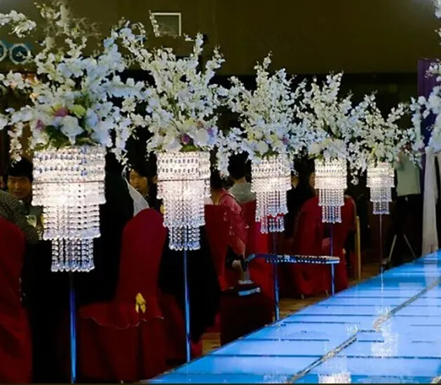 Soporte de jarrón de decoración de flores de decoración de boda al por mayor para escenario de boda