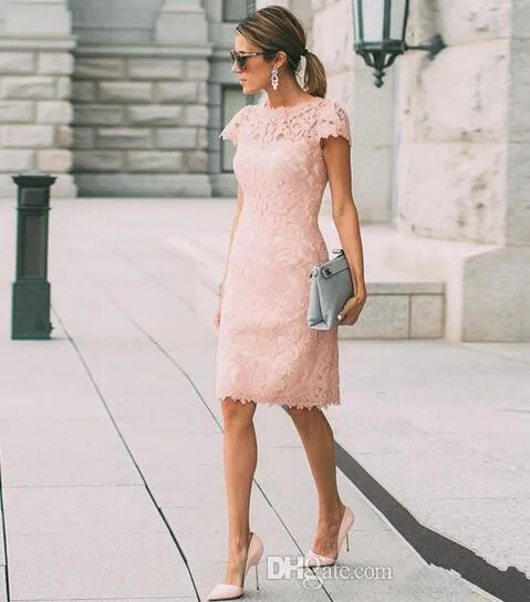 pink wedding guest dress