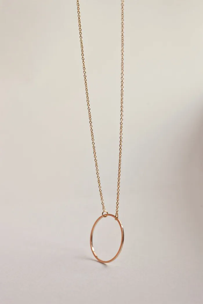 Collier pendentifs cercle collier éternité Karma Infinity or bijoux minimalistes délicat pour toujours collier cercle Gif230k