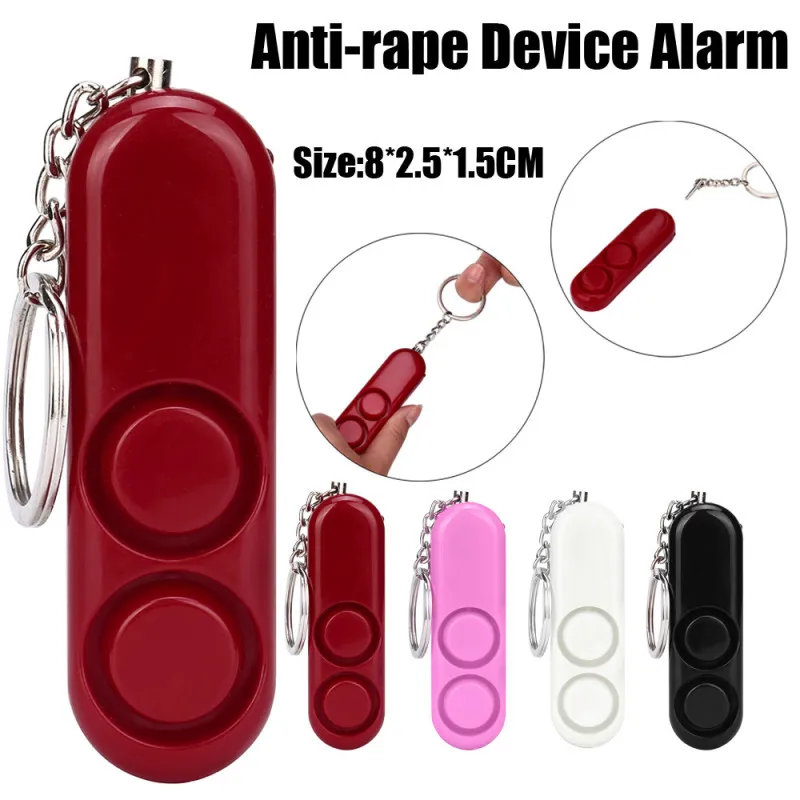 Personligt larm Anti-Rape Keychain Device Alarm Loud Alert Attack Panic Safety Personal Security Keychain med bästa pris