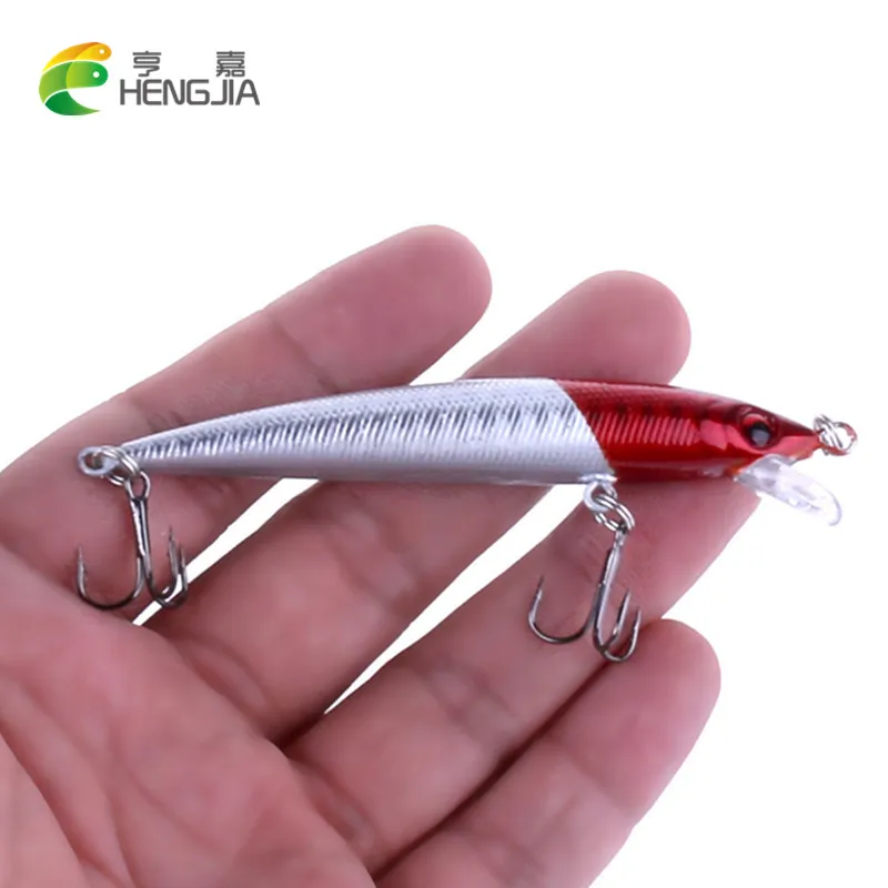 100 stks / partij 8.5cm 6g Isca Artificiais 2016 3D-spel minnow vissen lokken Hengjia lichtgevende pesca karper vissen tackle harde aas bas