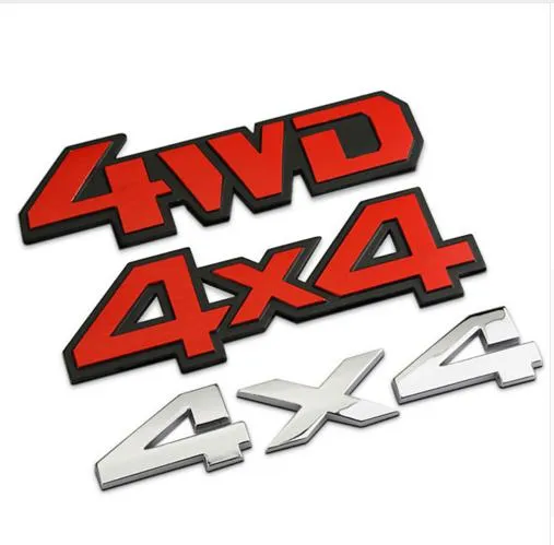 4WD DéPlacement Voiture Chromé Badge Autocollant de Voiture Logo