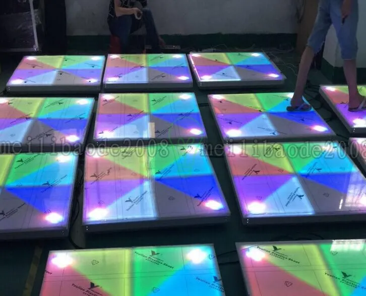 RGB LEDダンスフロアパネルダンスダンスフロアステージライトディスコパネル432ピース×10mm LEDダンスフロアディスコKTVライトステージ照明床MYY18