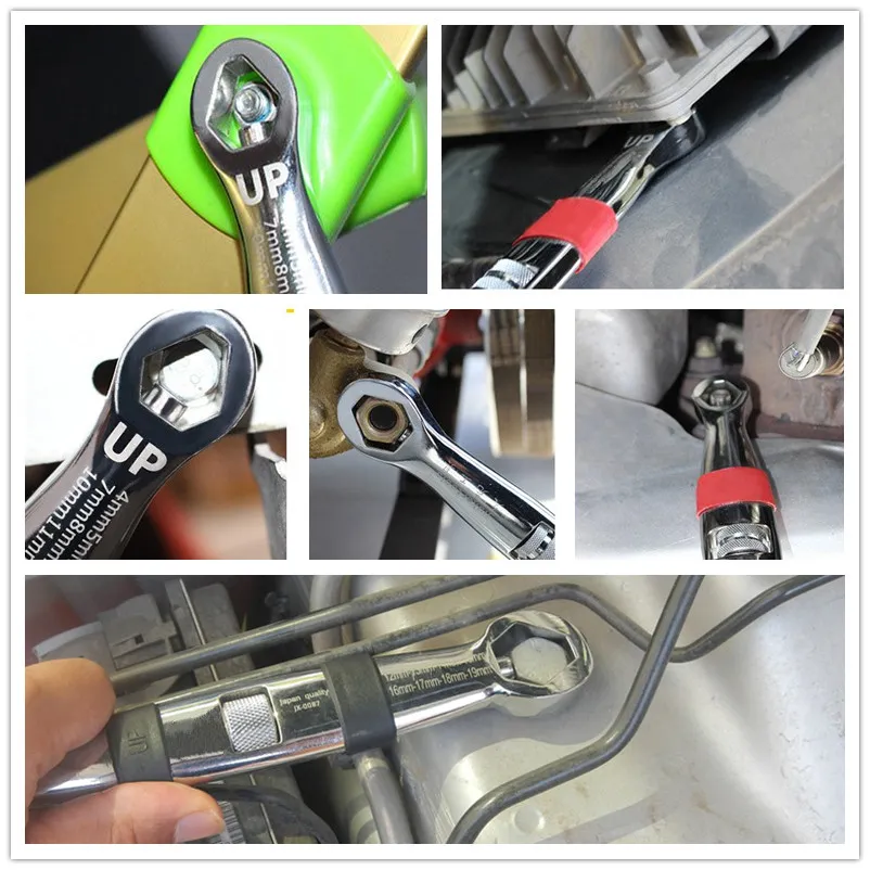 Industrial Grade Multifunction Rapid Universal Wrench Hand Tools 23 I 1 Metric Imperial Spanner Justerbar 419mm Socket Wrench8730918