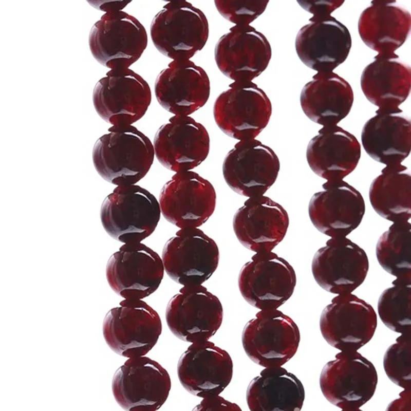 Perle di pietra sciolte rotonde rotonde granato rosso naturale 6mm-10mm collane o braccialetti fai da te gioielli adatti Spedizione gratuita