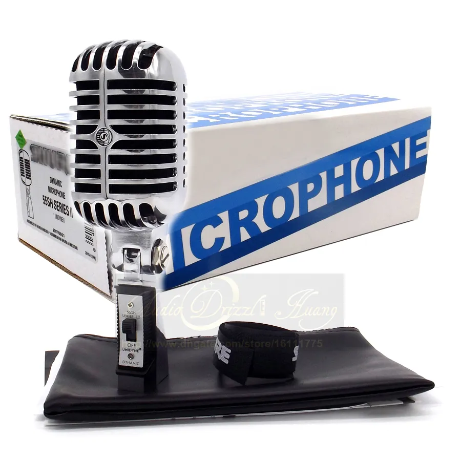 Professionnel Argent 55SH Série II Rétro Classique Dynamique Vintage Microphone Filaire Style Ancien Micro Vocal Pour KTV Karaoké Studio Recor7337677