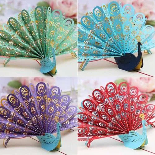 Biglietti di auguri 3D Fiore, motivi 3D, buste, 40 pezzi, set fai da