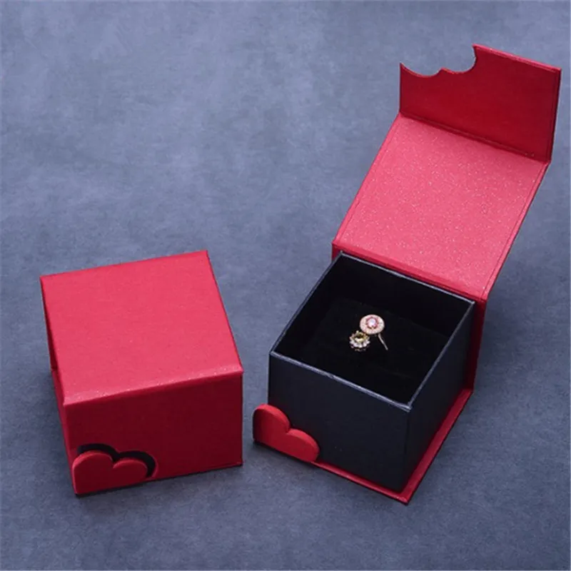 High Quality Heart Jewelry Box For Necklace Earrings Ring Bracelet Bangle Pendant Packaging Express My Love Velvet Inside Magnetic Close