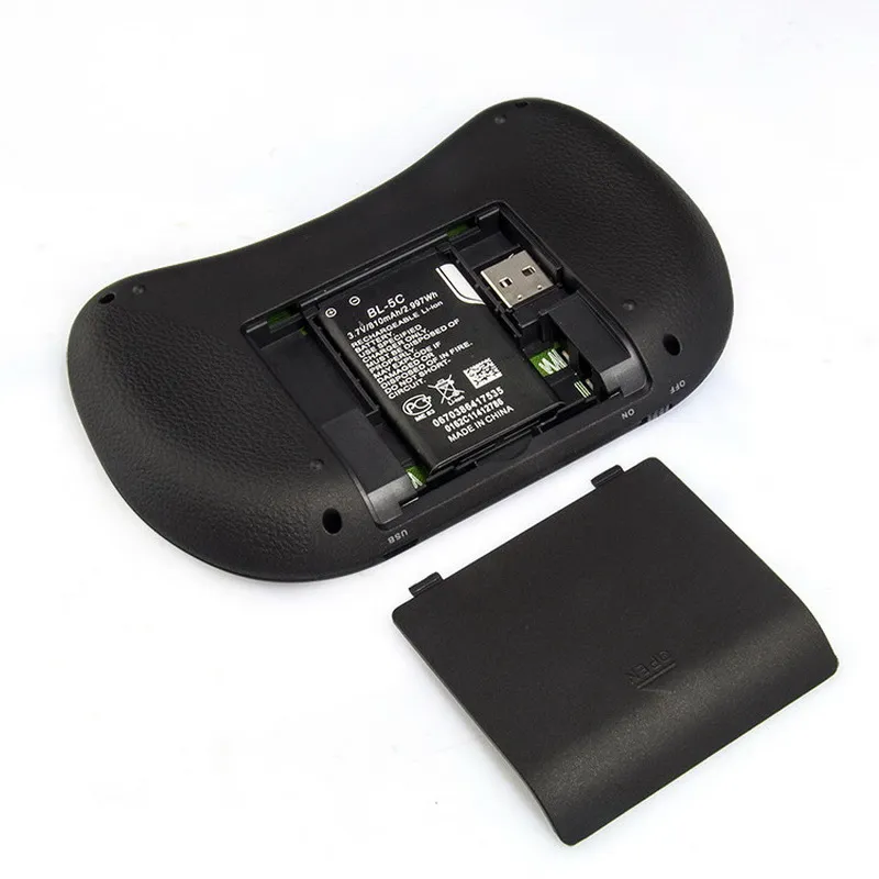 RII I8 Wireless Inglês Teclado com TouchPad 2.4G Multi-Media Fly Air Control Remoto para PC / Andriod Caixa de TV / Xbox360 Bateria Ion de Lítio Built-in
