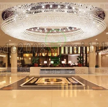 PL14XY Dia 60-100cm Round Sales Department Hotel Lobby Crystal Chandelier Villa LED Living Room Lights Club Major Projects Pendant Lamp