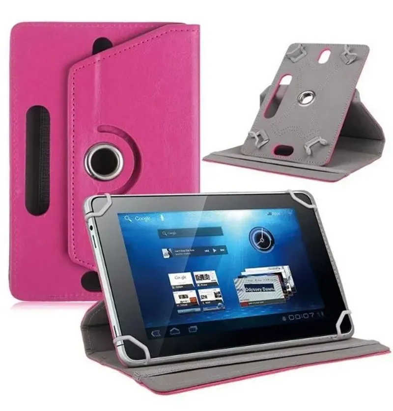 360 drehbare Universal-Ledertasche für 7 8 9 10 Zoll Tablet PC MID PSP iPad Tablet Pad Verstellbare Leder-Flip-Cover-Hüllen4052250