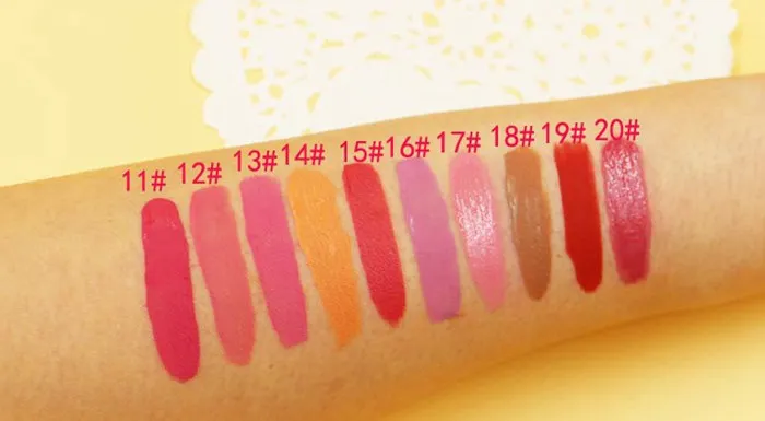 2016 Hot Sale Vattentät Durable Makeup Lip Non-Stick Cup Långvarig 38 färger Fullständiga färger Nani Lip Gloss / DHL Gratis