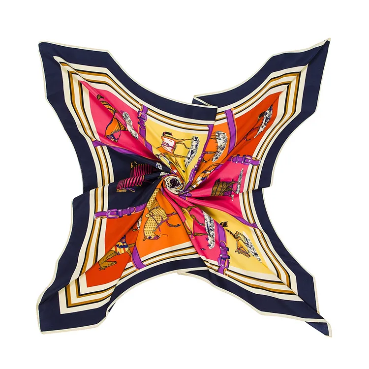 House Printing Scarf Kerchief Mode Scarves Kvinnor Kvinnor Top Grade Muffler Long Silk Chiffon Bandanna Wrap Sjal Gratis Frakt