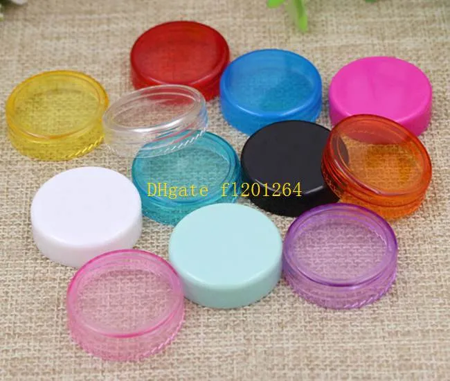 5g 5ml Clear Plastic jar, empty cosmetic containers,Eyeshadow Cream Box ,Sample Makeup Sub-bottling nail powder case