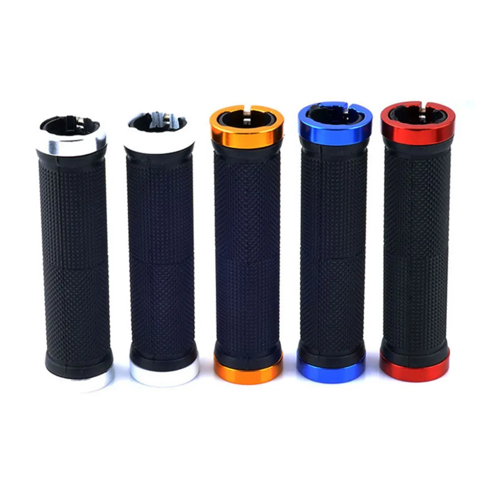 Bicycle Handlebar Grips 2x Outdoor Double Lock On Locking Handle Bar