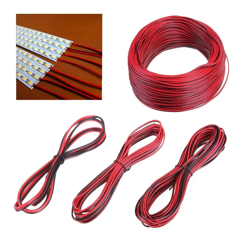 10meterslot 22awg PVC Insulated Wire 2pin Tinned Copper Cable Electrical Wire For LED Strip Extension Wire CB22AWGRB4539647
