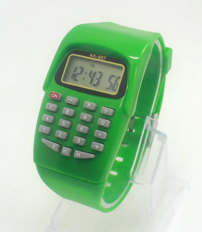 New Casual Fashion Sport Watch For Men Women Kid Colorful Electronic Multifunction Calculator Watch Jelly Watch5128433