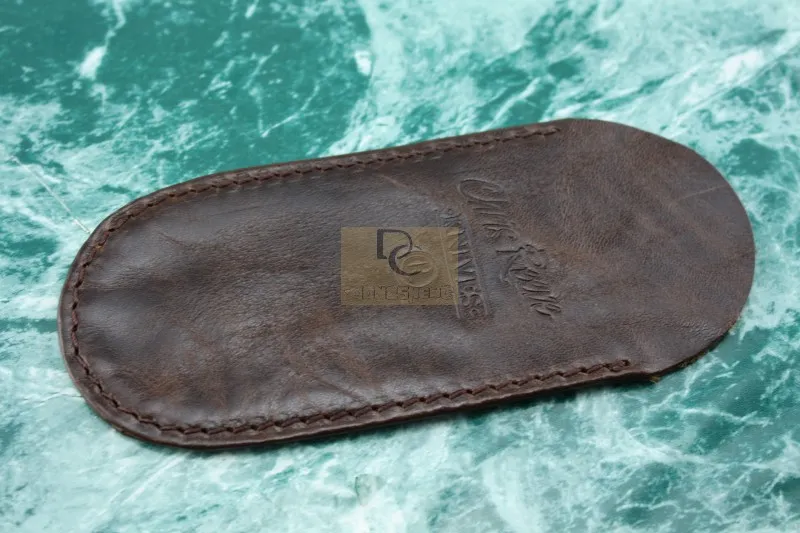 Hand made 100% genuine leather sheath pouch for folding knife pocket knife gentleman knife such as Sebenza Whaleshark