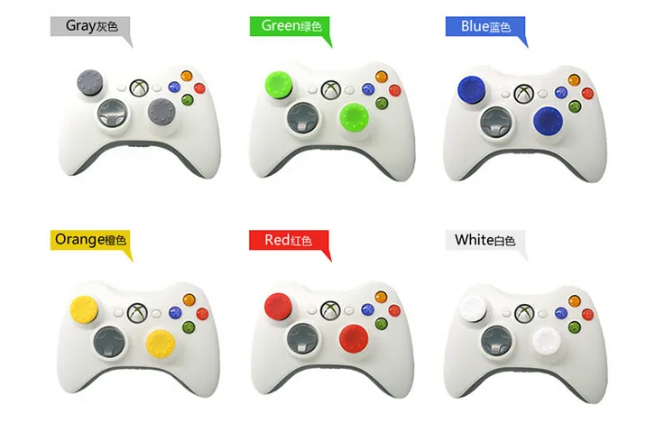 1000 sztuk / partia Soft Skid-Downoświątko Silikonowe Thumbsticks Cap Thumb Stick Caps Joystick Obejmuje Uchwyty Osłona dla PS3 / PS4 / Xbox One / Xbox 360 Kontrolery